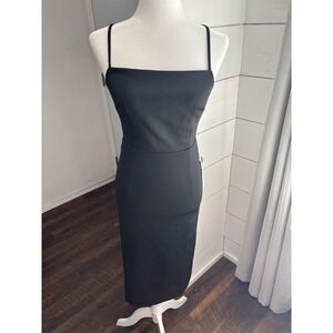 Good American Dress Womens 1 Strappy Bodycon Midi Open Back GDK0138 Evening